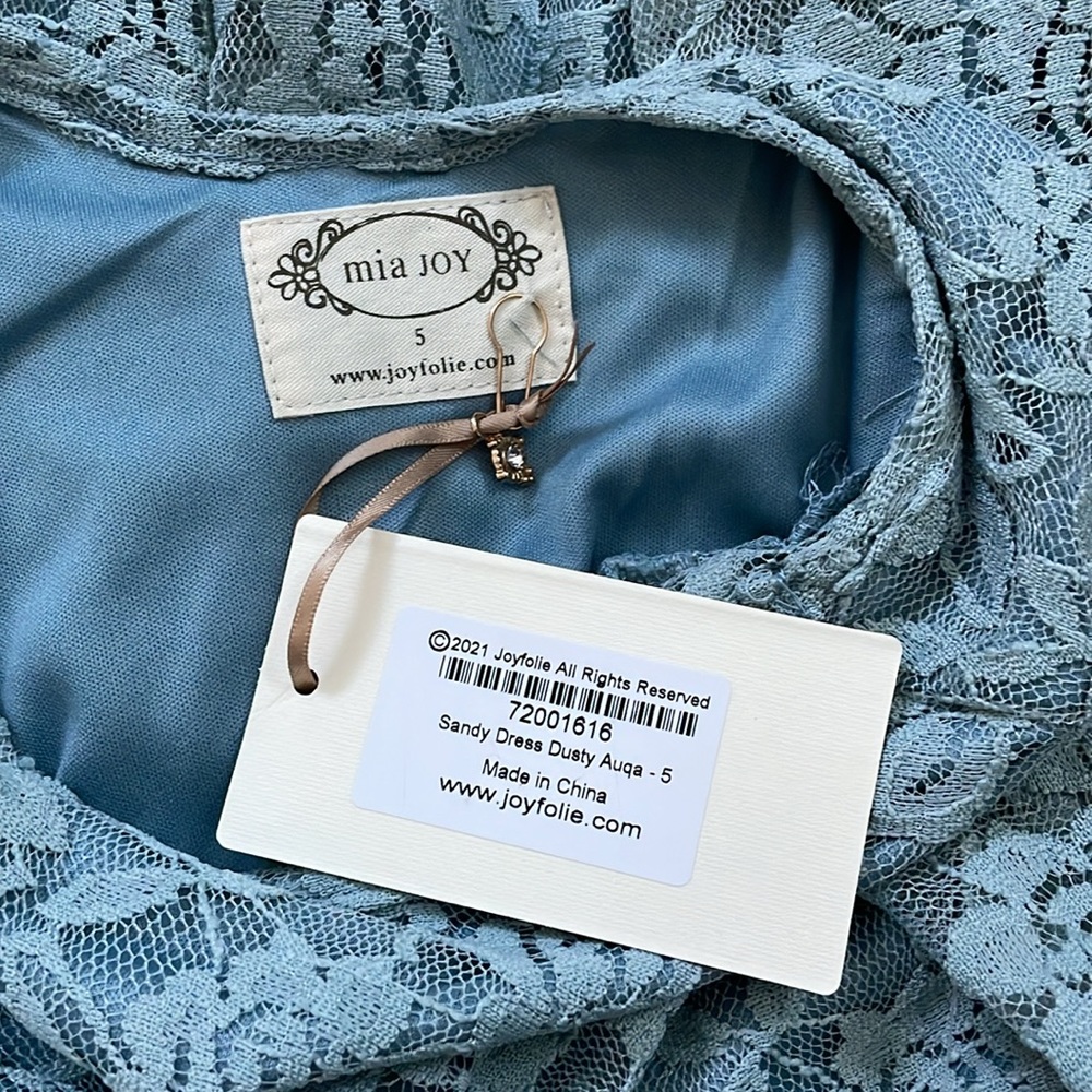 NWT Joyfolie Sandy Dress in Dusty Aqua - Picture 4 of 4